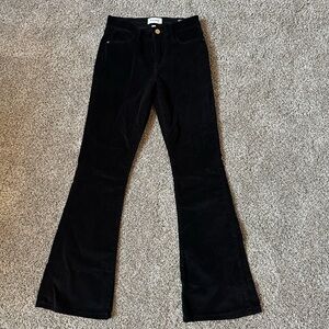 Frame Denim Black velvet Pants